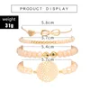 Tocona 30 Styles Bohemian Bracelet Set for Women Shell Star Map Pineapple Heart Natural Stone Beads Chains Bangle Boho Jewelry Q0719