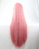 80 cm cabelo reto sintético perucas para mulheres cosplay peruca louro azul vermelho rosa cinza roxo para o presente humano do presente do Natal do Dia das Bruxas