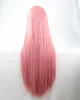 80 cm steil haar synthetische pruiken voor vrouwen cosplay pruik blonde blauw rood roze grijs paars voor menselijke partij halloween kerstcadeau