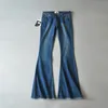 Jeans a vita alta blu neri svasati da donna Pantaloni da donna a gamba larga da donna in denim skinny