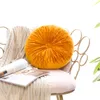 Almohada de calabaza hecha a mano con personalidad nórdica Ins, cojín de franela para asiento trasero, decoración de sofá, cojín redondo/decorativo