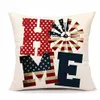 Happy Independence Day Party Cushion Cover Home Decor Kussen Covers America 4 July Pillows Case 45x45cm USA Kussensloop DAP432