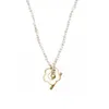 Silvologi Naturlig sötvattenspärlblomma Choker 925 Sterling Silver O T-knapp Halsband för kvinnor Lyxparti Smycken