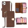 Fashion Designer phone cases for iPhone 15 14 15Pro 14Pro 13 12 11 Pro Max XR Galaxy S24 S23 S22 shell leather Multi-function card package storage wallet cover