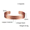 Vinterly Viking Copper Bracelet Men Healing Energy Magnetic Bracelet Copper Unisex Vintage Cuff Adjustable Bangle for Arthritis Q0717