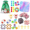 1Pcs Christmas Set Fidget Toys DIY 24 Piece Sets Infinity Cube Dice Push Bubble Keychains Fidgets Spinner Vent Squeeze Decompression Toy Autism Special Needs Gifts