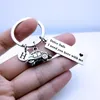 Keychains Custom Initial A-Z Letters Airplane Key Chain Drive Safe Keychain Couples Men Boyfriend Flight Attendant Gift Keyring