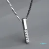 Prosty Kolee 925 2mm obojczyk pionowy Naszyjnik Neckless Chain Sterling Box Bar Srebrne Kobiety Choker Solid SN041 PPPIC