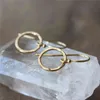14K Gold Filled Hammered Circle Jewelry Minimalism Oorbellen Brincos Vintage Pendientes Boho Drop Earrings For Women