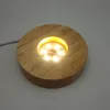 Veilleuse 3D en bois, support de Base rond, présentoir LED pour cristaux, boule de verre, accessoires d'éclairage