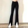 جينز المرأة النسائية Y2K نساء سراويل مستقيمة الخصر الرباط تصميم زر الأزياء أزياء أزياء الشارع