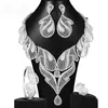 Oorbellen ketting Blachette luxe holle waterdrop sieraden sets voor vrouwen bruiloft Afrikaanse kubieke zirkoon Dubai bruids 4 stks mode