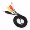 1,5 m 3,5 mm jack till 3 RCA Manlig ljudvideo AV -kablar Aux Stereo Cabel Cord Converter Wire för högtalar -TV CD DVD -spelare