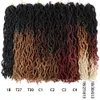ジプシーlocsかぎ針編みの髪の編組フェイクロック18インチかぎ針編み編みヘアエクステンションls18