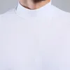 ARCSINX Medio cuello alto Hombres camiseta Casual Manga larga T Talla grande 6XL 5XL 4XL 3XL Moda Fitness Camiseta ajustada 220304