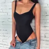 Damskie Topy Kamizelka Bez rękawów Kamizelka zewnętrzna Sexy i wygodna Bielizna Damska Kamizelka Niski Cut Pure Color All-Mecz One-Piece Top 210419