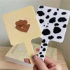 Mirrors 1pcs Ins Fashion Cheese Bear Hand-held Makeup Mirror Decorative Cartoon Small Student Dormitory Girl Portable