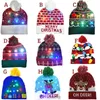 satılık! 2022 Yeni Yıl LED Örme Noel Şapka Beanie Light Up Çocuklar için Sıcak Aydınlatmak Yetişkinler Dekor