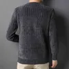 Marka Vintage sweter mężczyźni zima polar grube ciepłe swetry mężczyzna slim fit moda paski dzianiny sweter mężczyzn odzież y384 211221