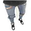 Jeans pour hommes 2022 Pantalon Homme Mode Hip Hop High Street Slim Pantalon déchiré Peinture Hommes Vêtements Pantalones