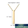 Rinhoo Four Sides Engraving Personalized Square Bar Custom Name Necklace Stainless Steel Pendant Necklace For Women Men Gift Factory price expert design Quality