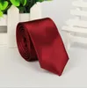 Män Smal Black Tie 5cm Casual Red Slips Fashion Man Tillbehör för Party Formal Slipsar