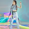 Conjuntos de roupas Meninas Tecnologia Senso Passarela Moda Menina Modelo Jazz Dança Estilo Traje Hip-hop Terno Roupas Infantis