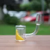 Ciotola di vetro 14 mm Maschio 90 gradi Narghilè Bong Dab Rig Accessorio Colore della miscela Tubo di fumo Bong di vetro al quarzo Banger all'ingrosso