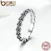 Bamoer Authentic 925 Stapelbare Ring Gänseblümchen Finger Ringe für Frauen Sterling Silber Schmuck Geschenk PA7628