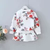 Autumn Flower Kids Clothes Fashion Little Girls Clothing Set Coat&skirt Baby Children Outfits Fall Toddler Girl 2 Pieces 210715