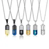 Stainless Steel Perfume Bottle Pendant Men and Women Necklace Laser Cross Titanium Steel Jewelry320r