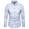 Moda Marka Designer Shirt Mens Dress Cotton 5XL Slim Fit Street Wear z długim rękawem Wysokiej jakości ubrania dorywczo 210721