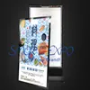 Outdoor Free Standing Restaurant Menu Light Box Advertising Display Double Sided Magnetic Panel with Base Wheels Wooden Case Packing (80*160cm)