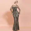 Бесплатные высококачественные женщины элегантные блестящие длинные платья O-шеи рукава BodyCon платье клуб взлетно-посадочная полоса вечеринка Vestidos 210524