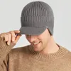 Basker Kinted Winter Men039S HAT Tjock vindtät sol Visor Utomhus Ridning varmt öronskydd Knickad Ale Baseball Cap2346318