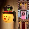 Okładki lampy Odcienie Boże Narodzenie Snowman Dekoracji Lampshade Drzwi Wiszące Głowy Odkryty Ganek Ozdoby # T3G