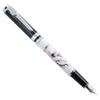 Klasyczna Iurita Fontanna Pen 0.5mm F Nib Jinhao 8802 Plum Blossom Porcelan Długopisy Pens Signature Office Szkolne