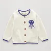 Frühling Herbst Infant Baby Mädchen Stricken Langarm Octopus Mantel + Hosenträger Strampler Kleidung Sets Kinder Mädchen Anzug Kleidung 210521