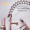 ShbShaimy Chrome / Rose Gold Spring Keukenkranen Zwart Trek Keukengootsteen Kraan Dual Swivel Tap Tap Cold Water Mixer 2111108