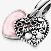 Bijoux pour femmes fit Pandora Charms Bead 925 Silver Love Bracelet Love Makes A Family Heart Slide Bracelets Perles Bijoux chaîne Charm Beaded