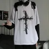 Gothic Goth Style Tops Punk Long Sleeve menT-shirt Japanese Streetwear Fashion Korean oversized y2k tops 210721335O