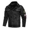 Oein зима мужская густая пушка мотоцикл кожаные куртки мужчины теплая верхняя одежда меховой воротник кожаные пальто мужской бренд одежда 211009