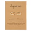 Gold Minimaliste Couleur Gold Petite boucles d'oreilles en métal 12 Constellation Boucles d'oreilles Femmes Bijoux à la mode Best Bijoux Anniversaire pour la petite amie