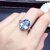 JOINER 2021luxury big blue cz stone rings square tear drop zirconia sier plated jewelry for women wedding engagement