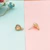 10pcs Crystal Heart Drop Water Findings Gem Charms Making Earrings Stud With Hole Ear Drop Women Jewelry Diy Accessory