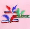 Tüy Bandı Mardi Gras Sequins Glitter Hairband Saç Aksesuarları Yetişkin Kadın Erkek Çocuklar Için
