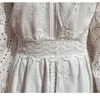 Automne Vintage femmes manches longues dentelle blanche robes longues Vocation vêtements de vacances Vestido Da Festa 210520