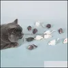 Cat Pet Supplies Home Gardencat Toys 12PCS Kattunge Chew Simation Mice Interactive Plaything Drop Delivery 2021 2SWXX