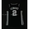 Personalizado Costume 2018 Kawhi Leonard # 2 Preto Basquete Jersey Mulheres Juventude Mens Jerseys XS-6XL NCAA