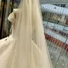 Bridal Veils B58 Cathedral Wedding Veil Bling Miękki pojedynczy poziom z grzebieniami Akcesoria3410925